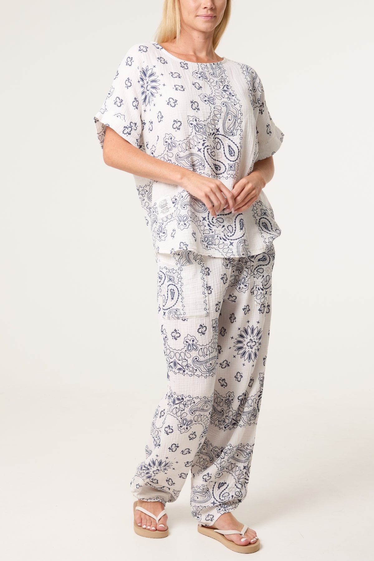 Bandana Print Top & Harem Trousers
