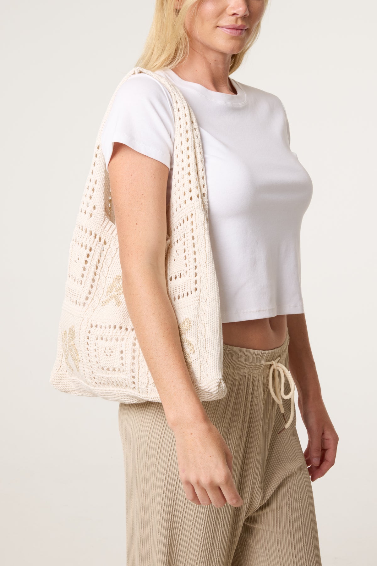 Patterned Crochet Handbag