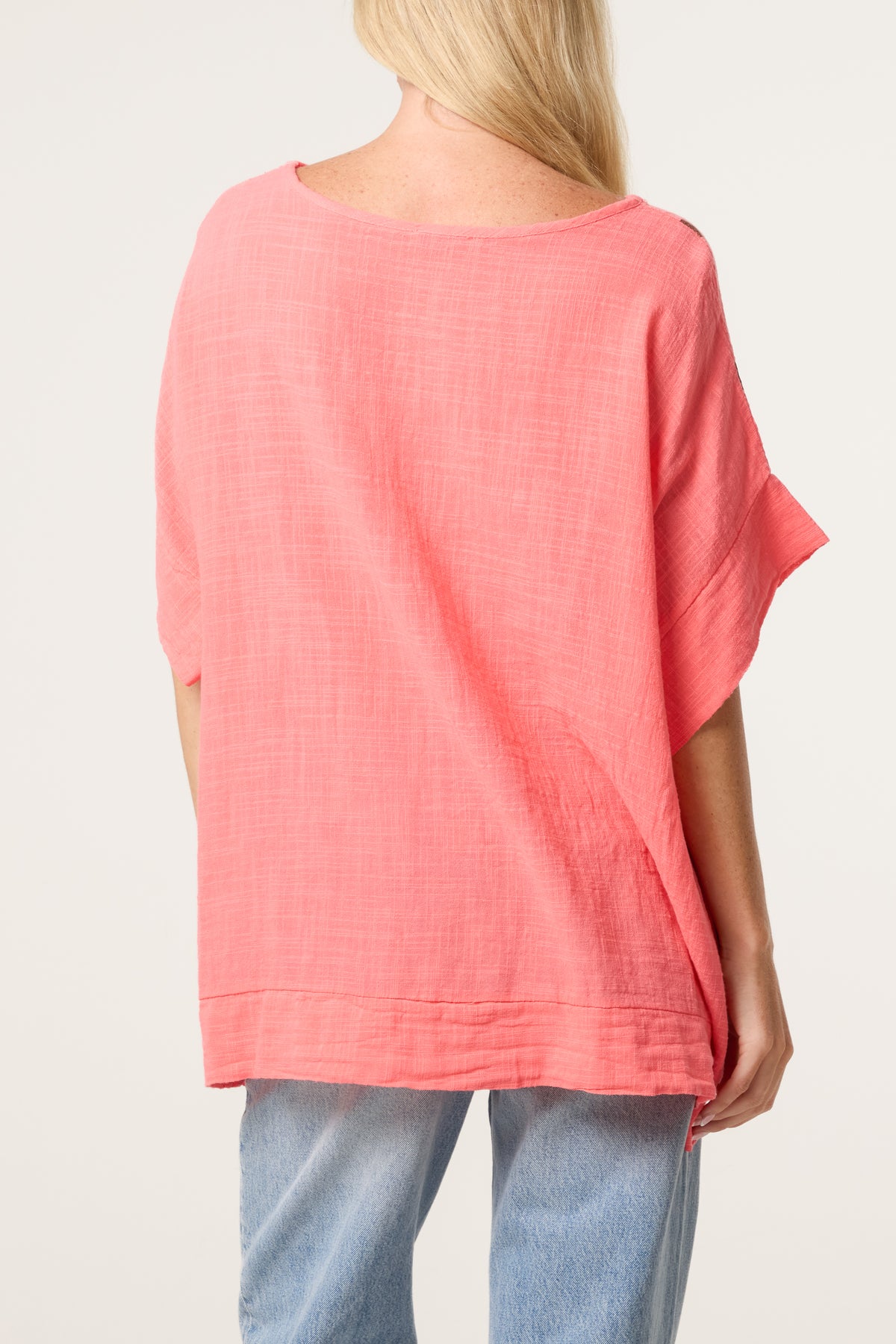 Polka Dot Floral Border Top
