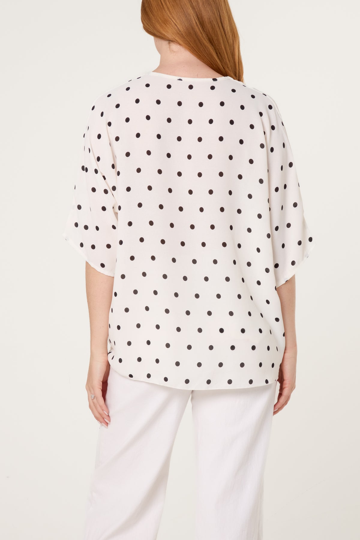 Polka Dot Knot Front Top