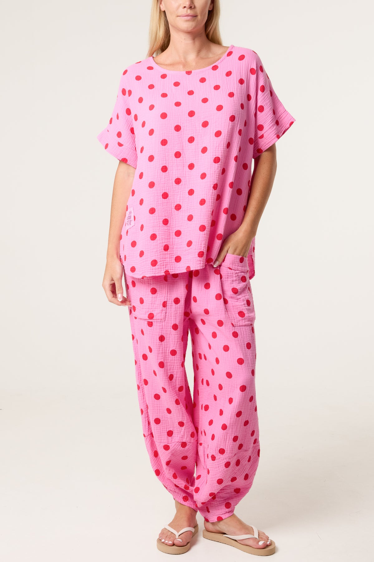Cheesecloth Polka Dot Co-Ord