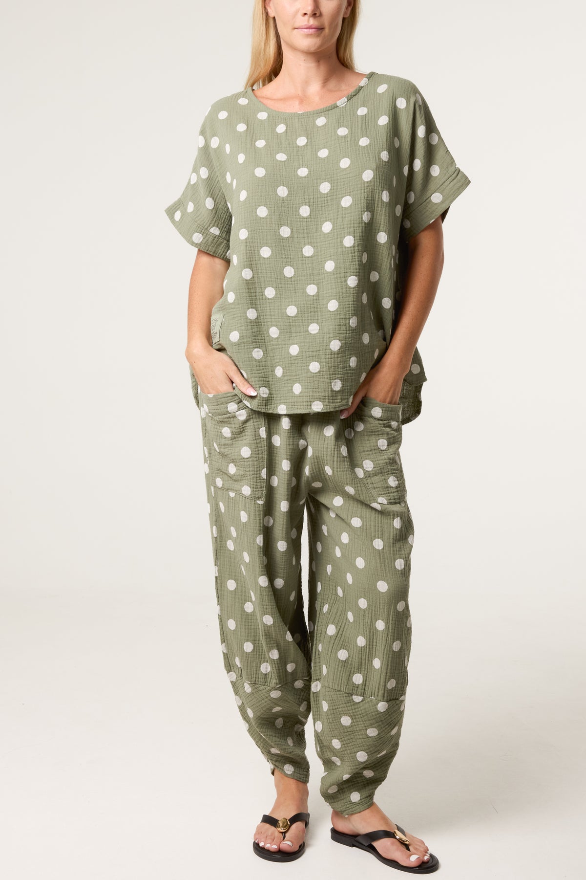Cheesecloth Polka Dot Co-Ord