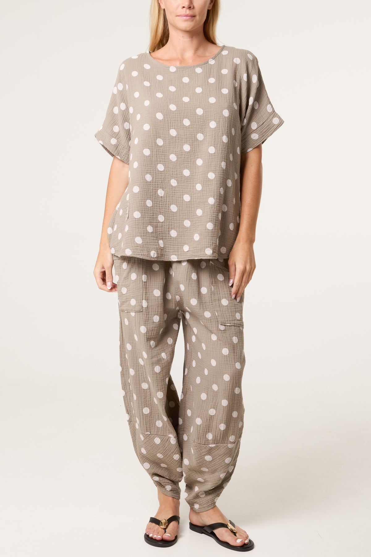 Cheesecloth Polka Dot Co-Ord