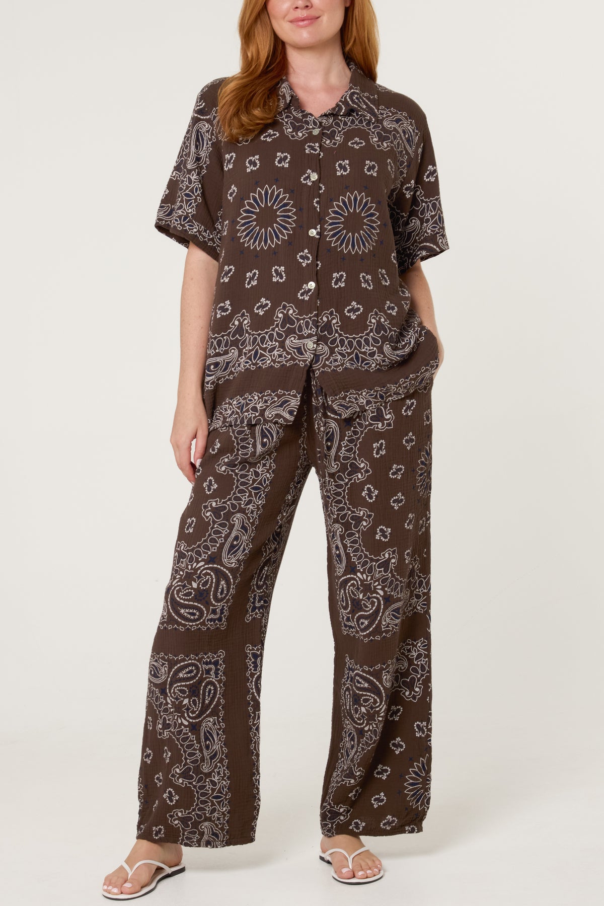 Button Through Shirt & Bandana Trousers