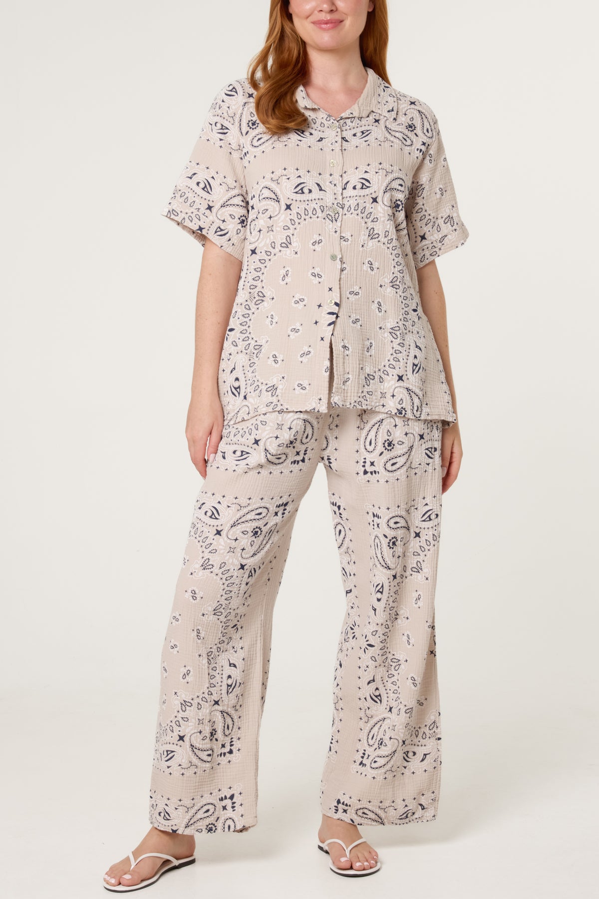 Button Through Shirt & Bandana Trousers