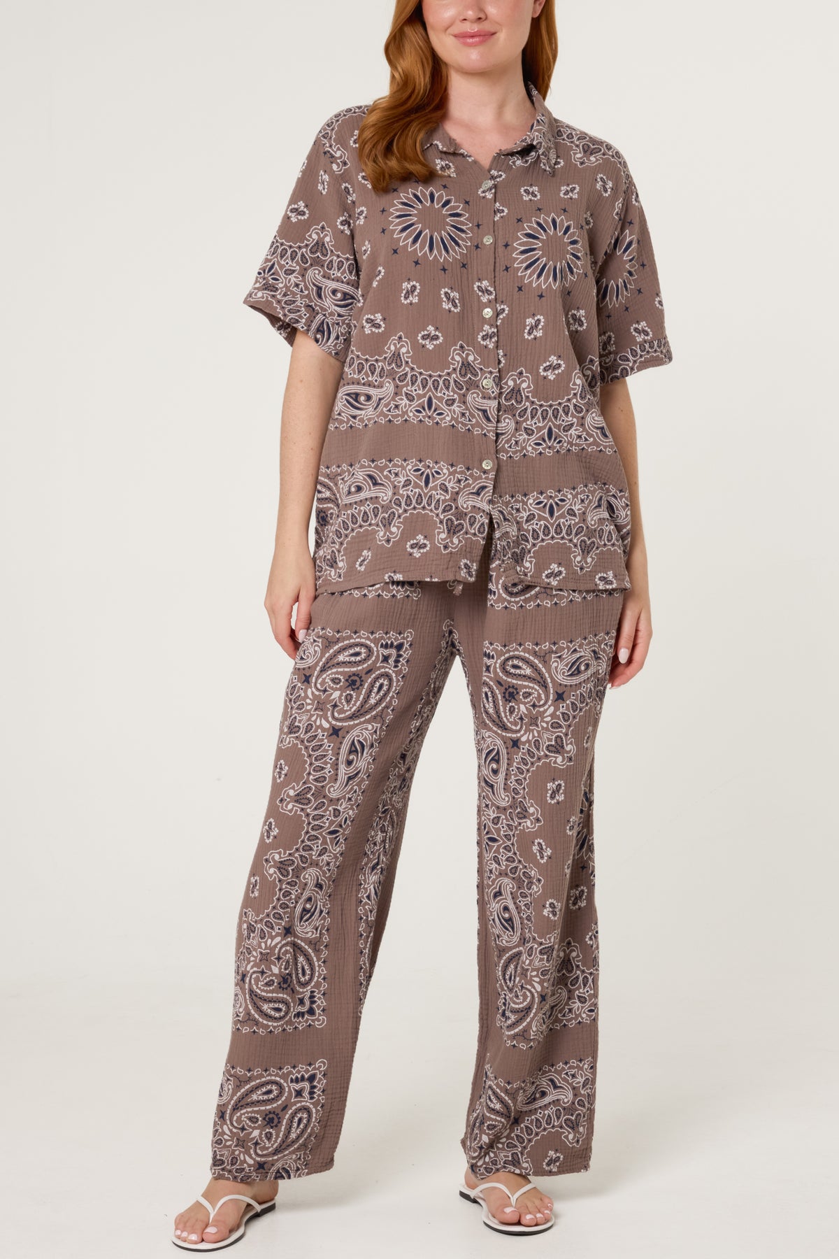 Button Through Shirt & Bandana Trousers