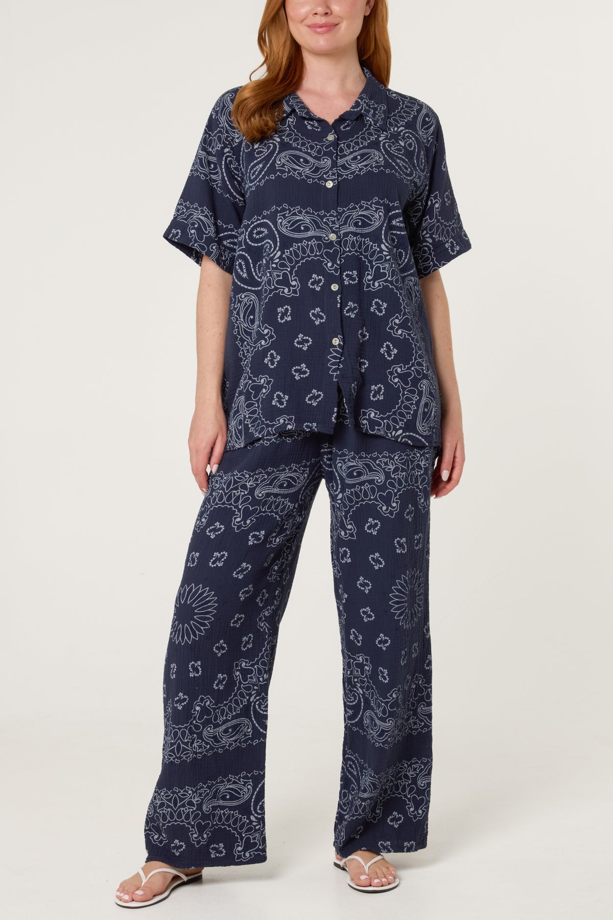 Button Through Shirt & Bandana Trousers