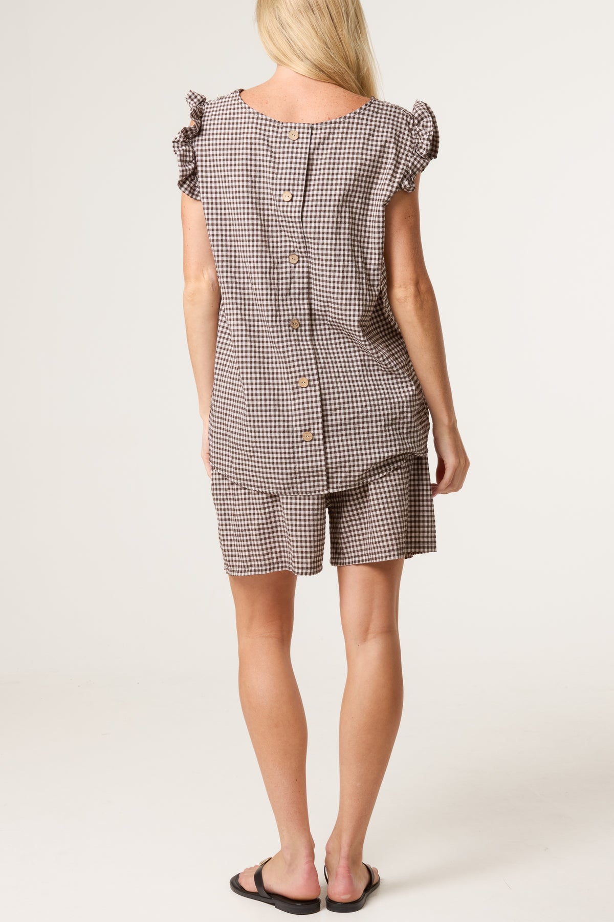 Blouse & Shorts Gingham Set