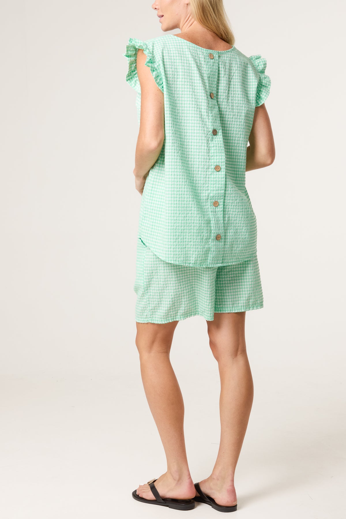 Blouse & Shorts Gingham Set