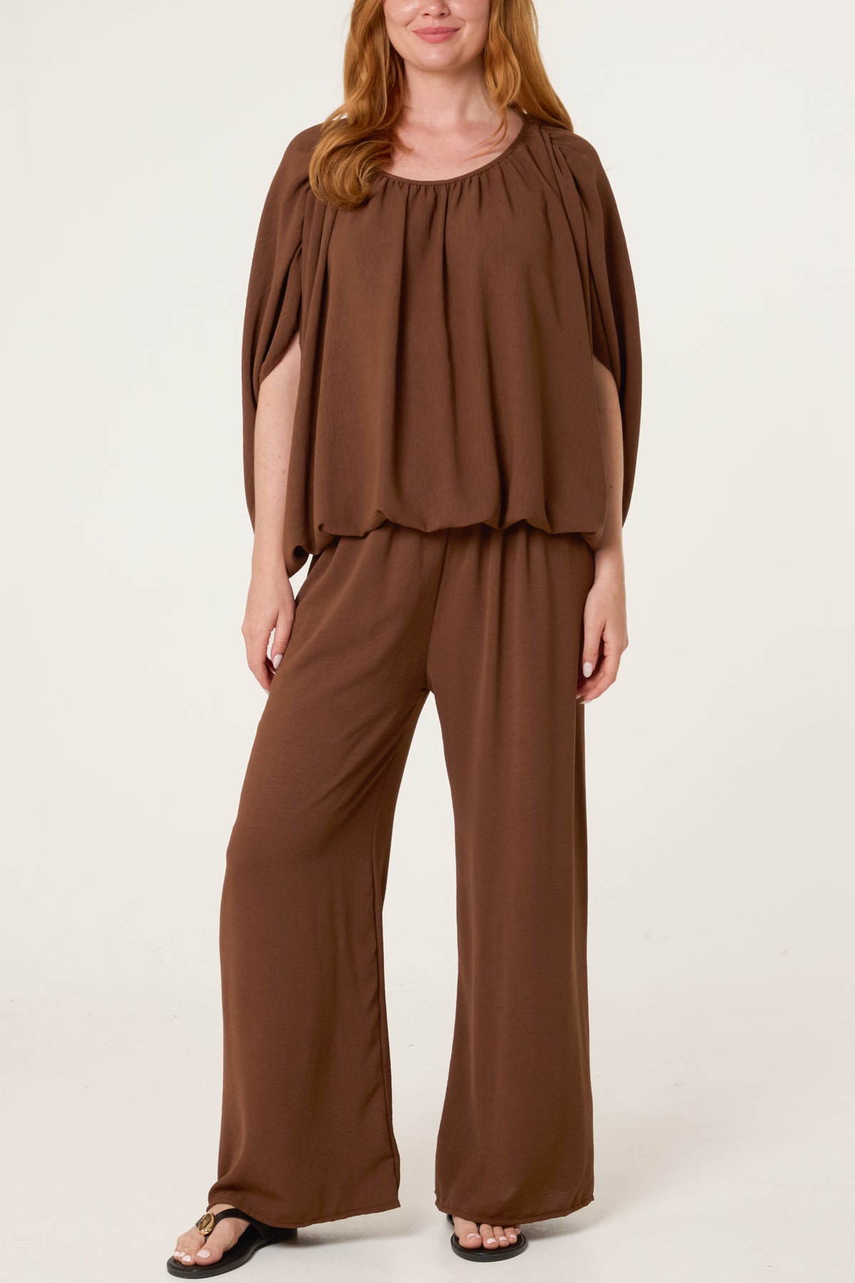 Bubble Hem Top & Wide Leg Set