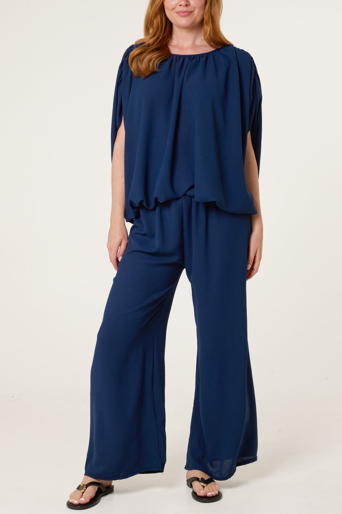 Bubble Hem Top & Wide Leg Set