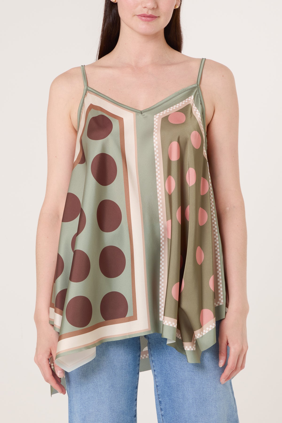 Polka Dot Cami Satin Top