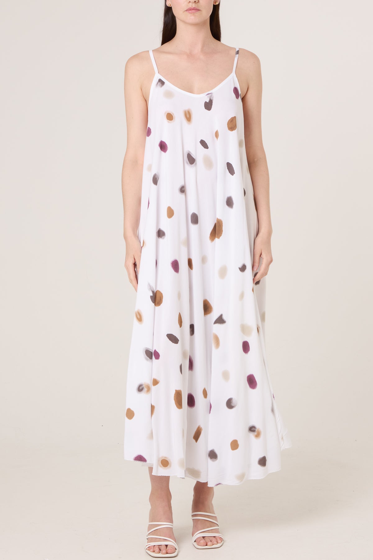 Blurred Polka Dot Cami Dress