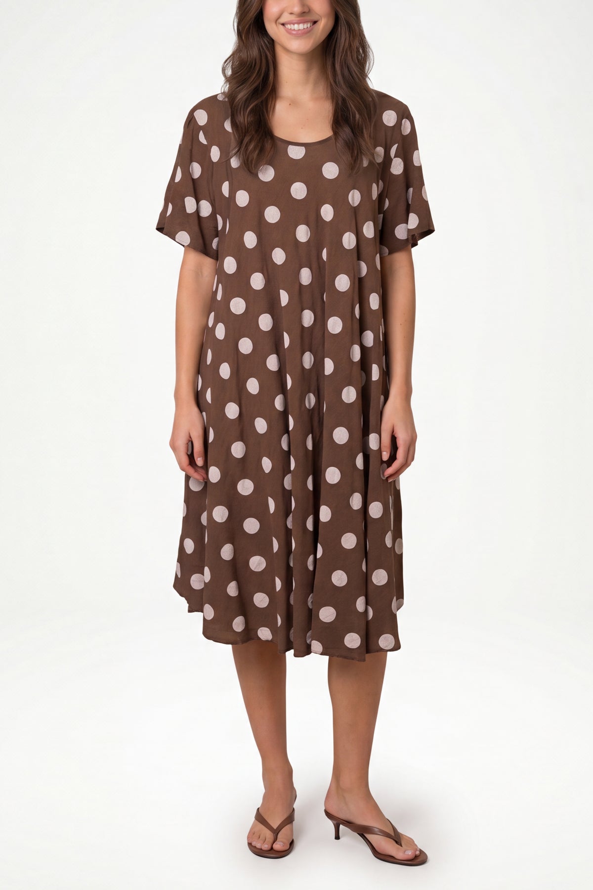 Polka Dot Short Sleeve Mini Dress