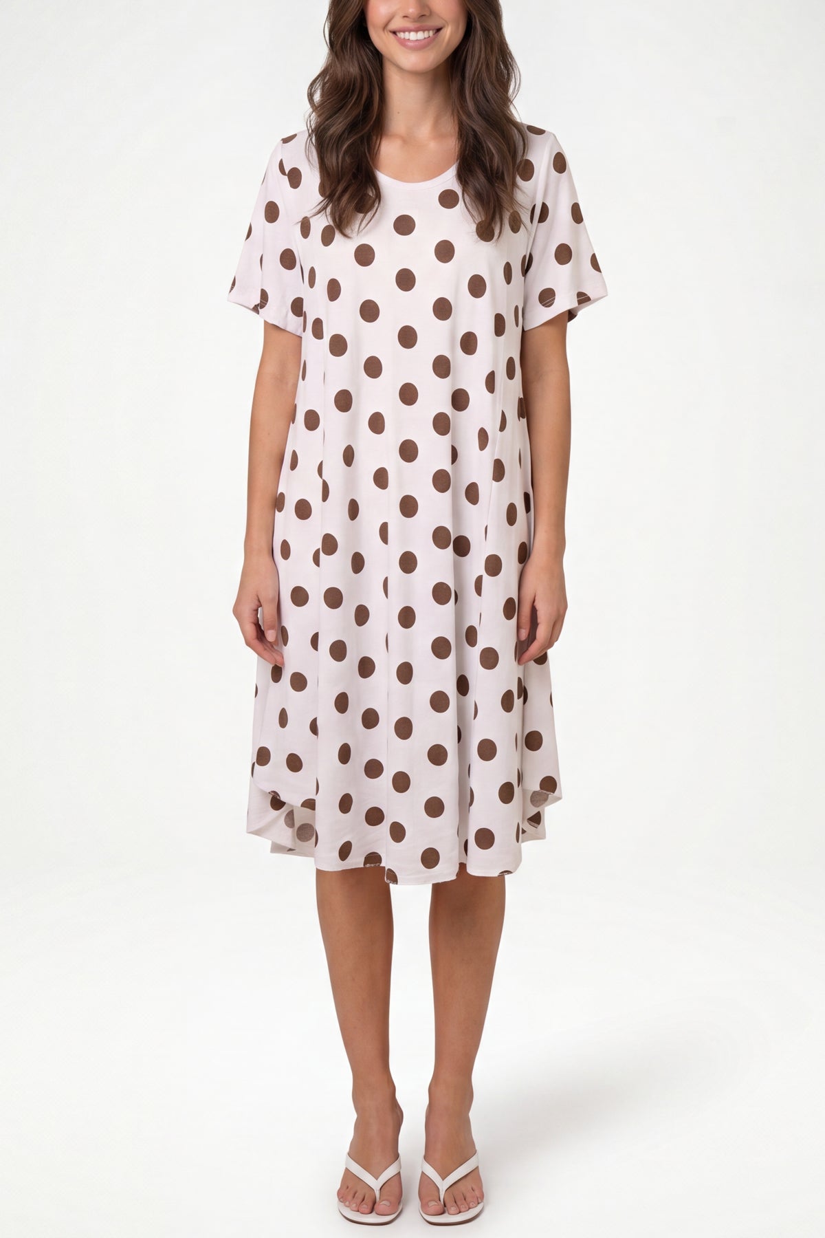 Polka Dot Short Sleeve Mini Dress