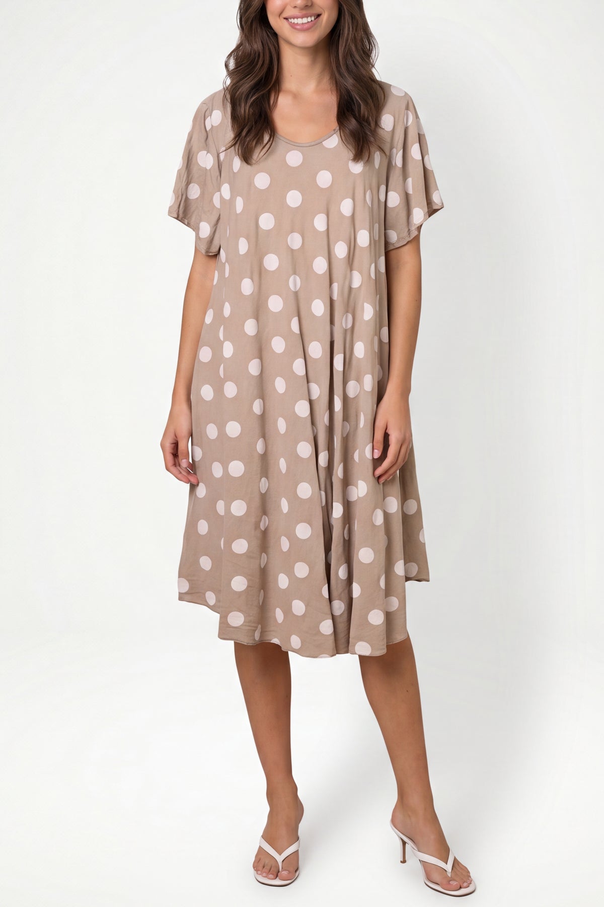 Polka Dot Short Sleeve Mini Dress