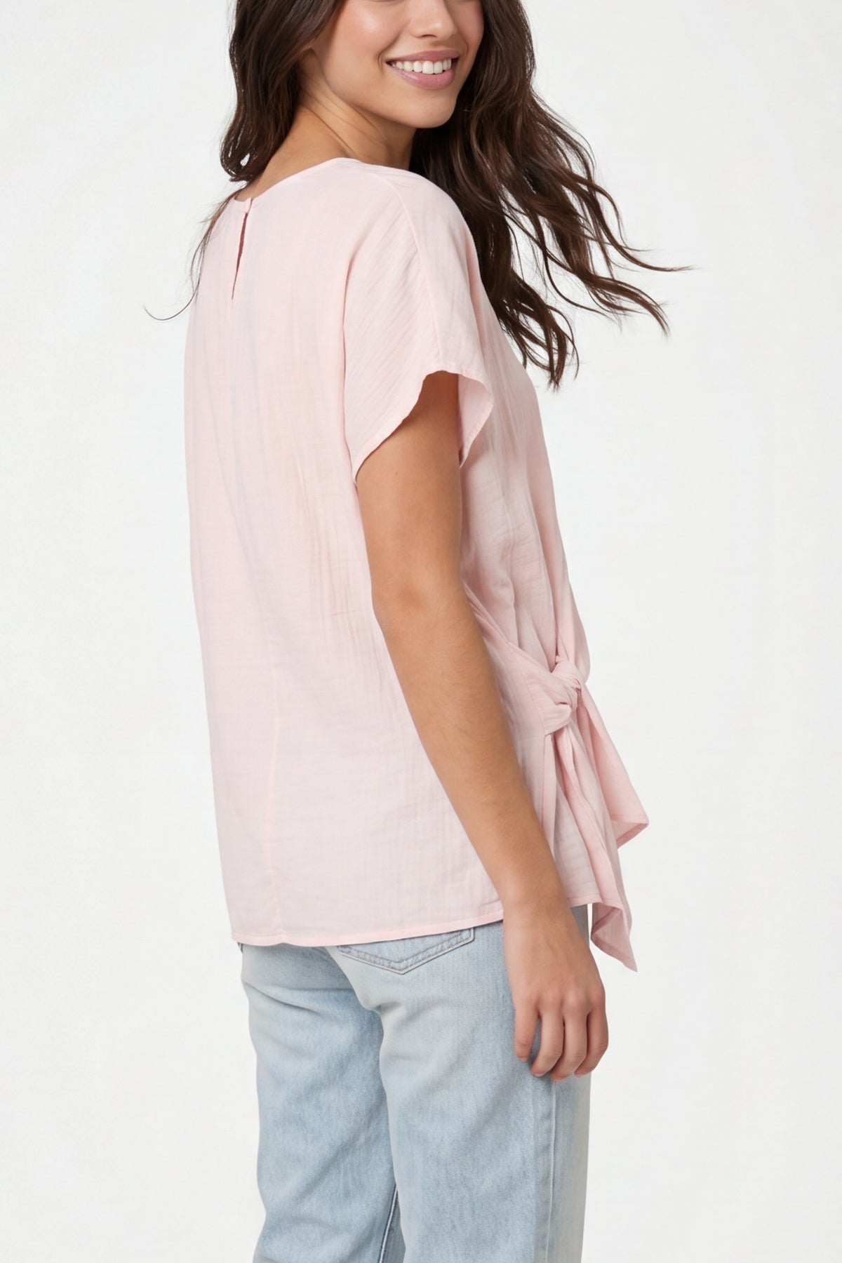 Side Knot Short Sleeve Top
