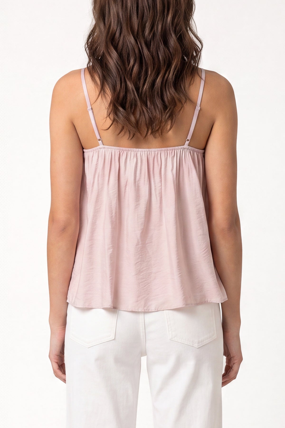 Ruffle Front Essential Strappy Top