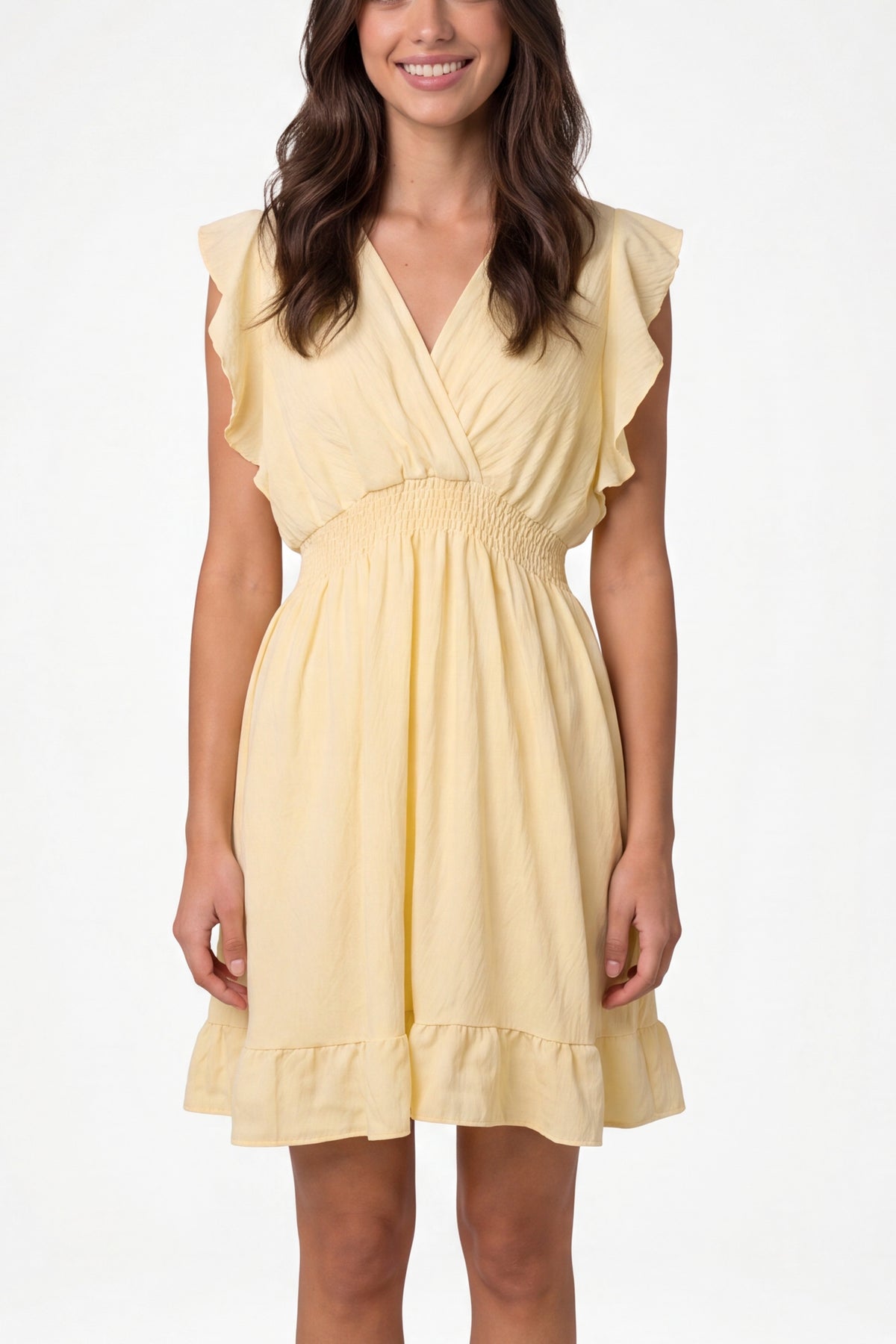 Essential Shirred Waist Mini Dress