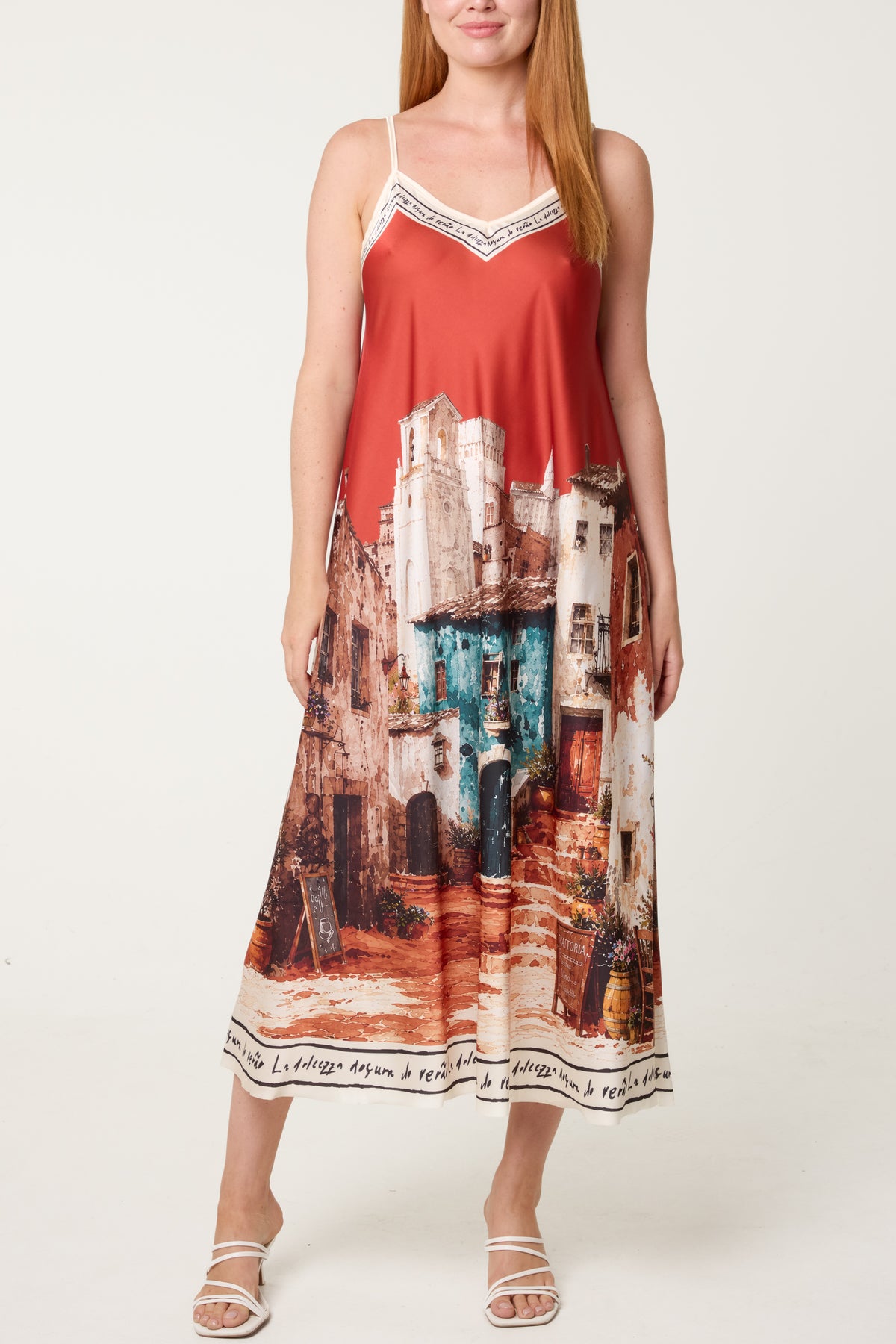 'Sweet Italian Summer' Satin Cami Dress