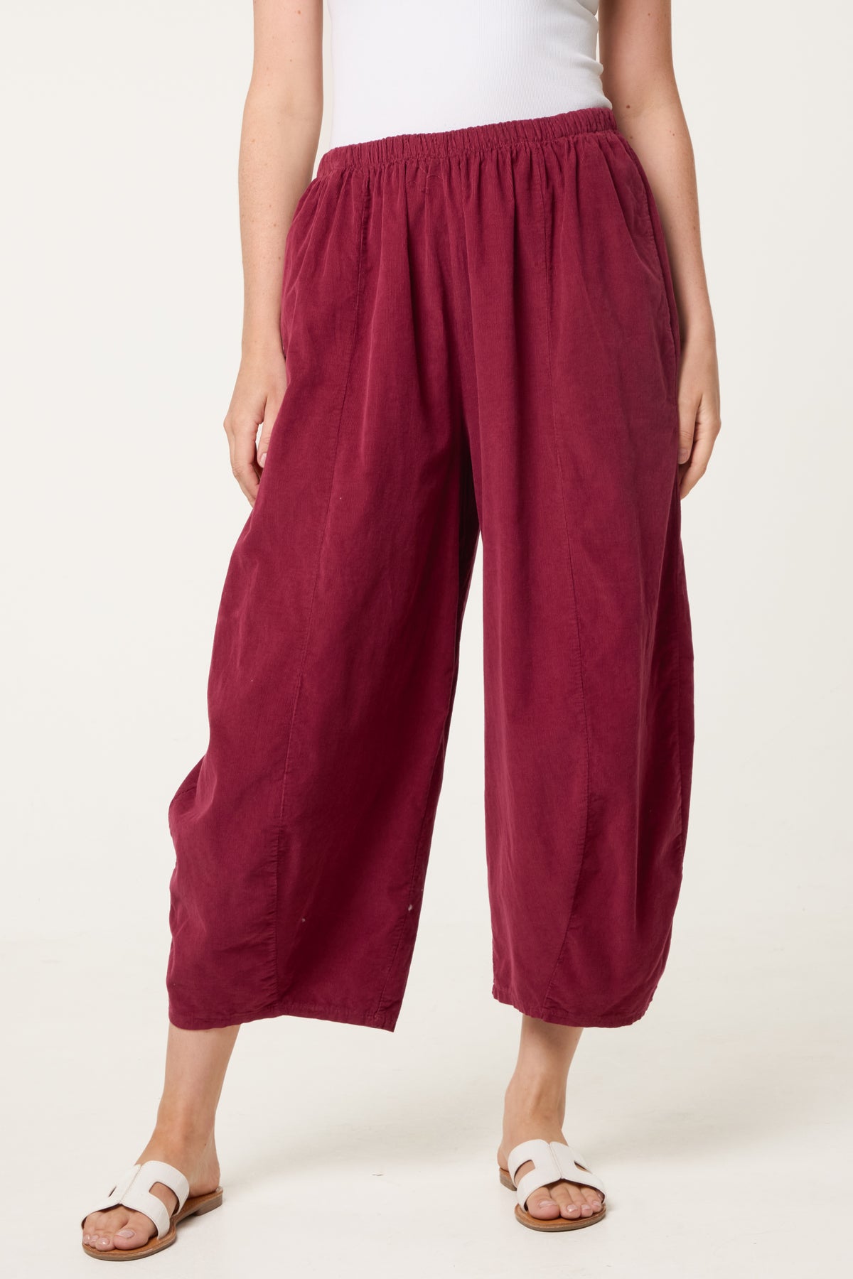 Courdroy Elasticated Waist Trousers