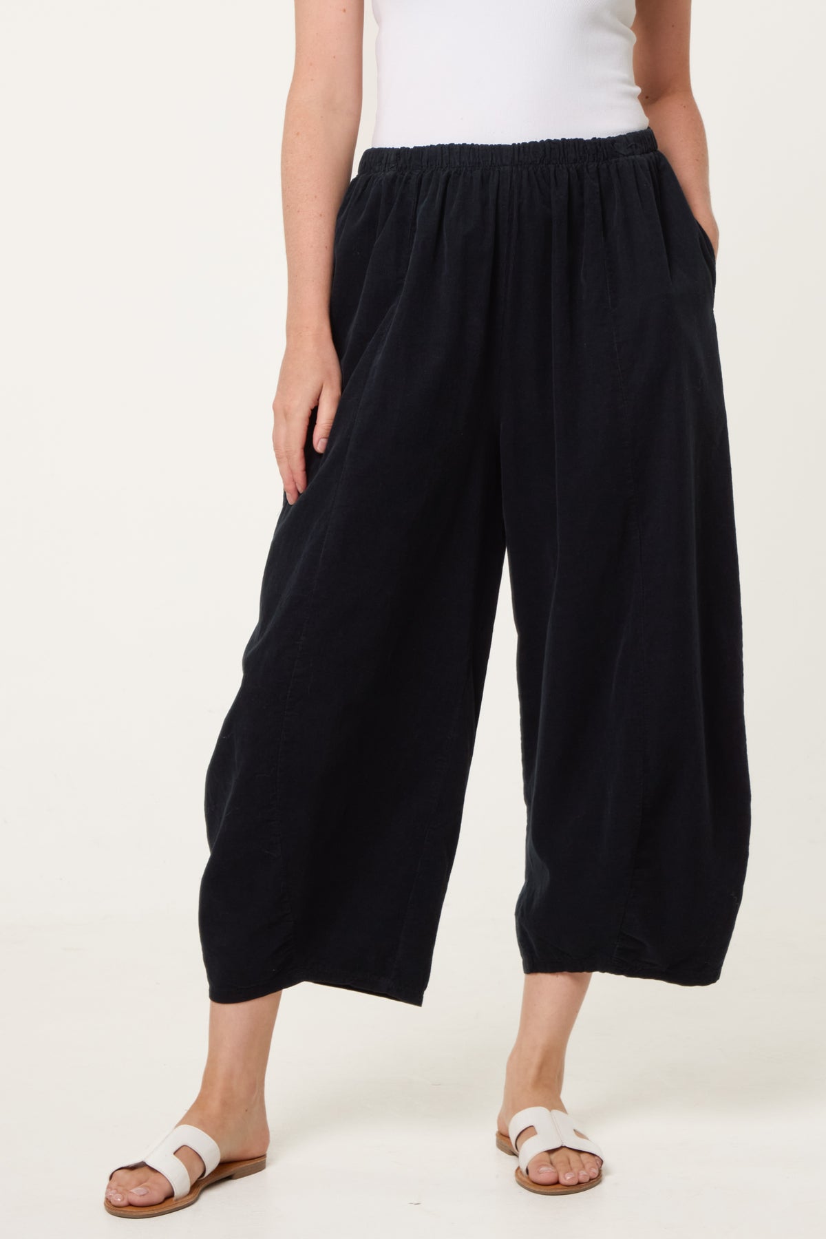 Courdroy Elasticated Waist Trousers