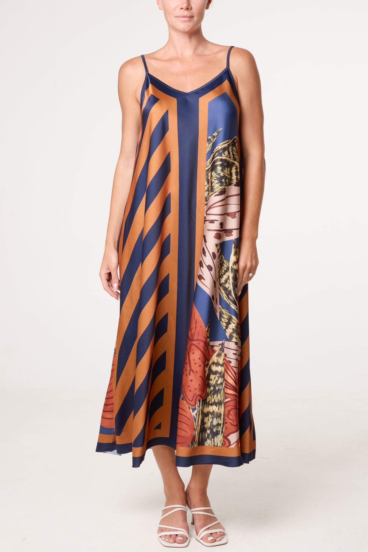 Geo Pattern Midi Dress