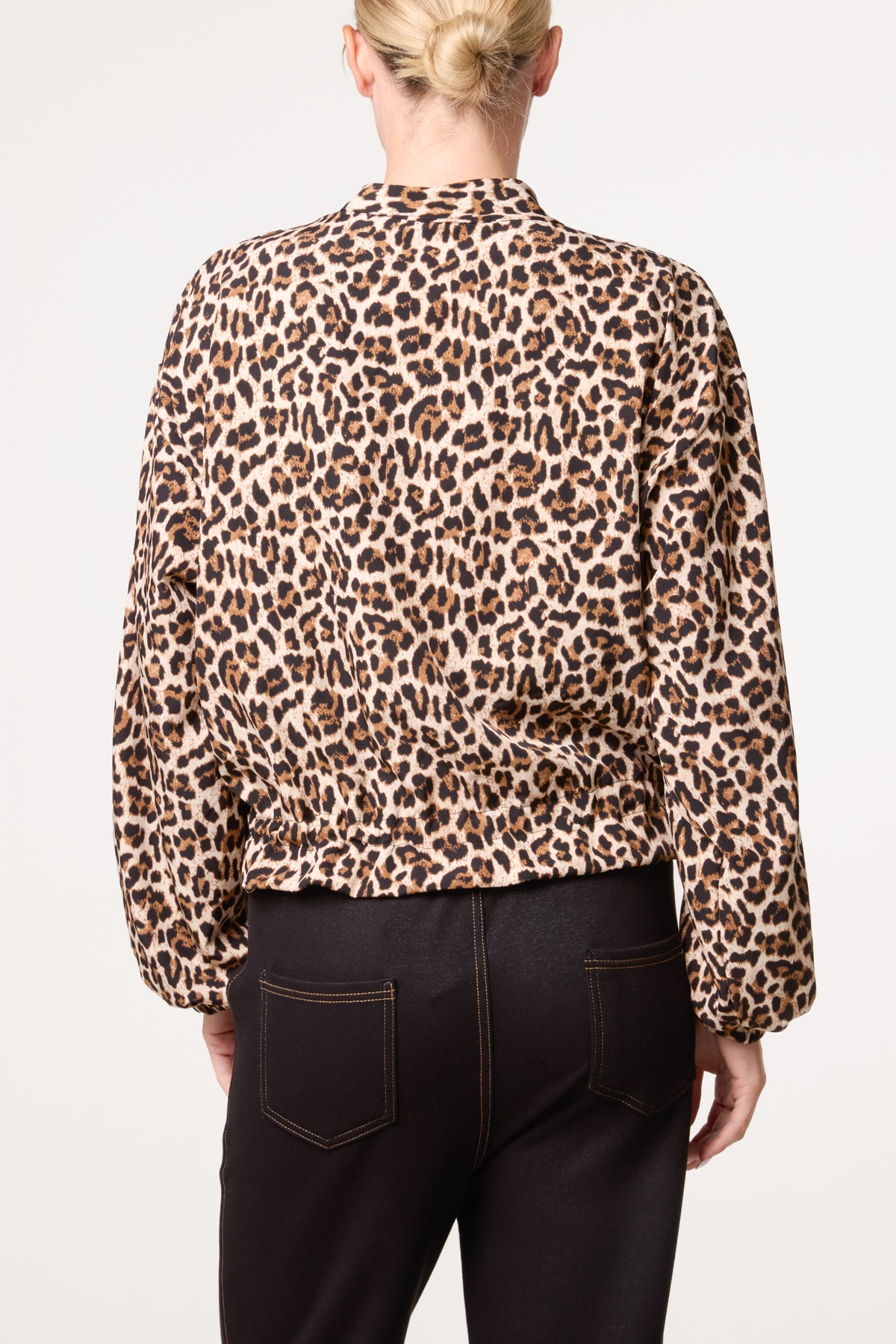 Zip Through Animal Print Jacket
