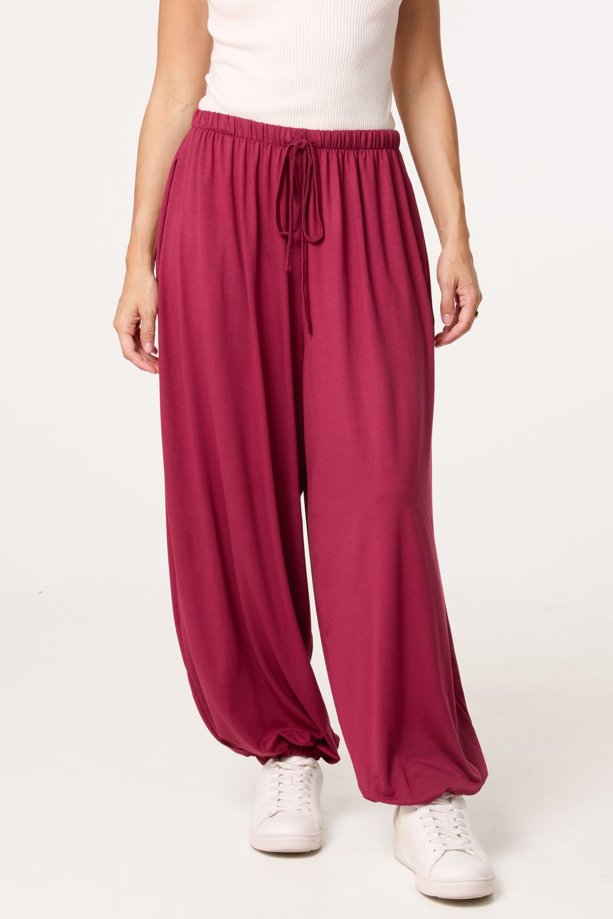 Front Tie Cuffed Trousers