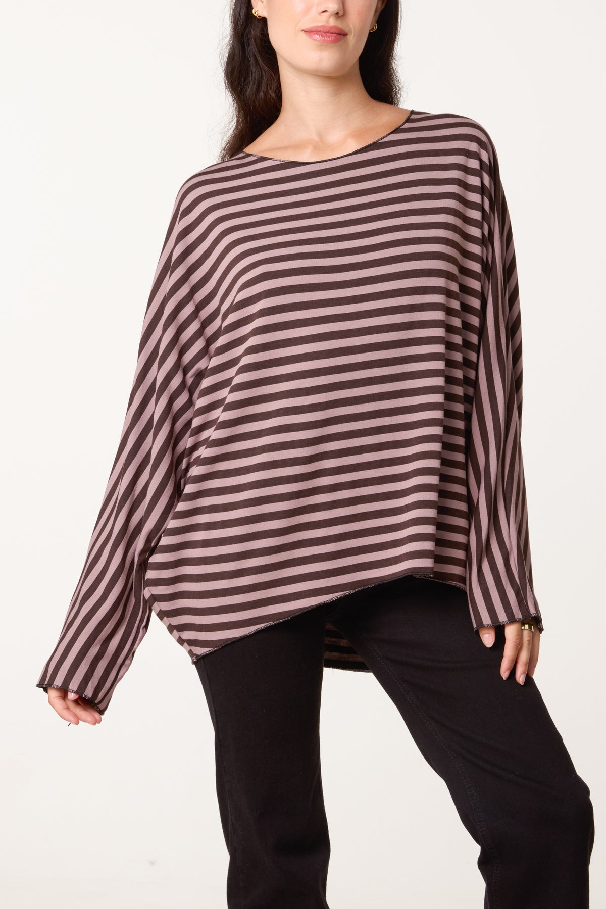 Graphic Oversized Striped Top