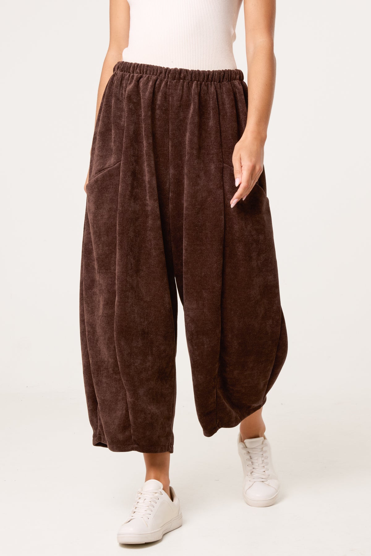 Barrel Chenille Feel Trousers
