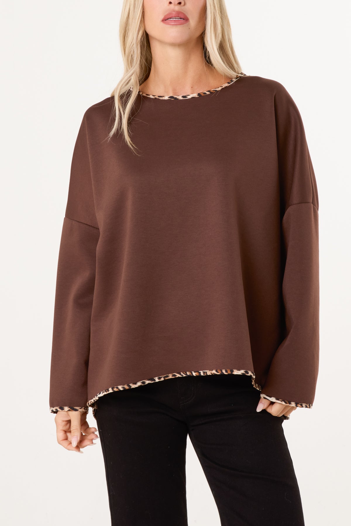 Animal Cuff & Hem Jumper