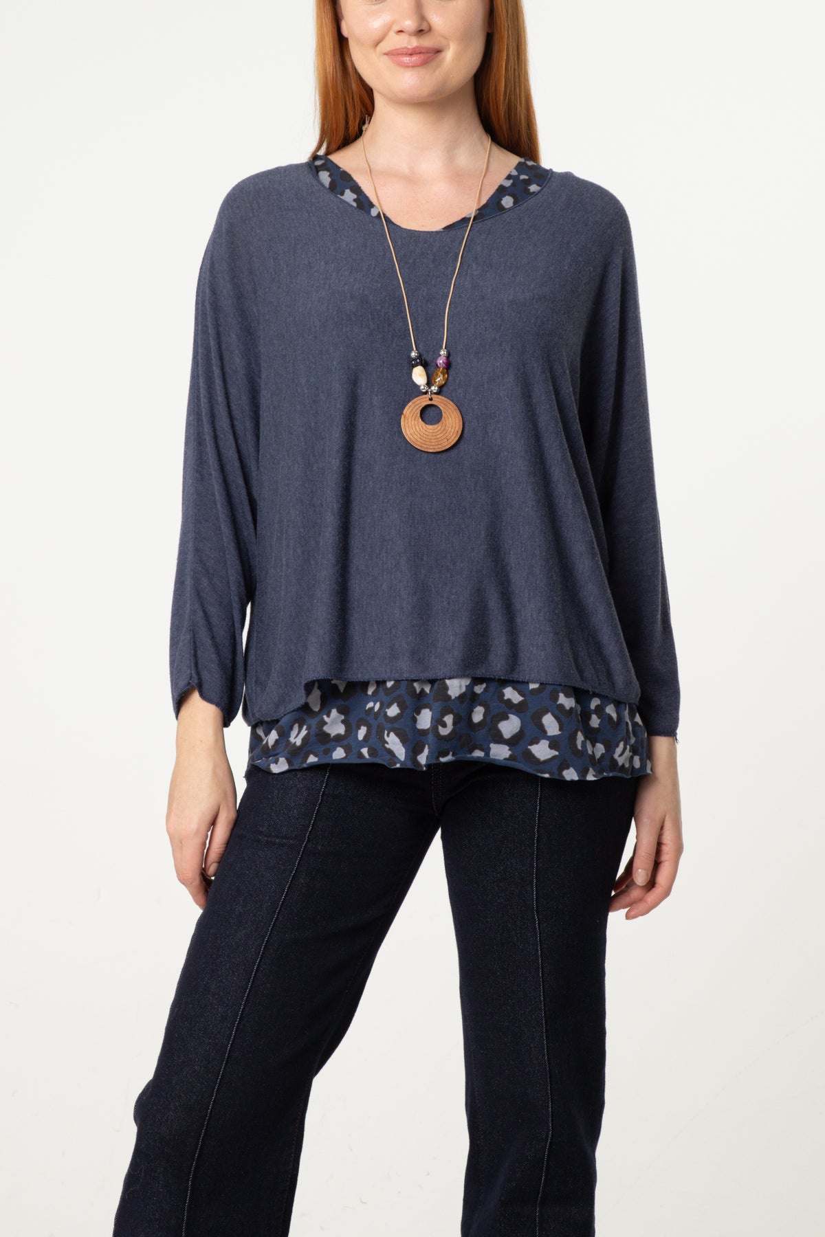 Leopard Double Layer Necklace Top