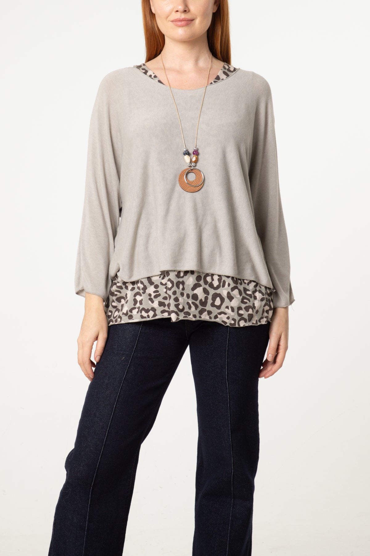 Leopard Double Layer Necklace Top