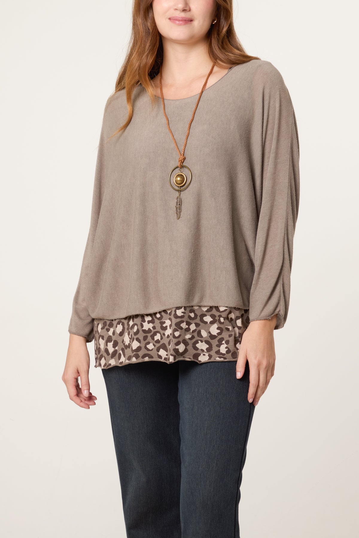 Leopard Double Layer Necklace Top