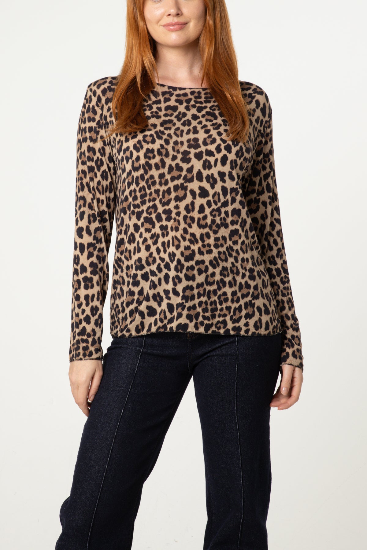 Leopard Print Long Sleeve Top