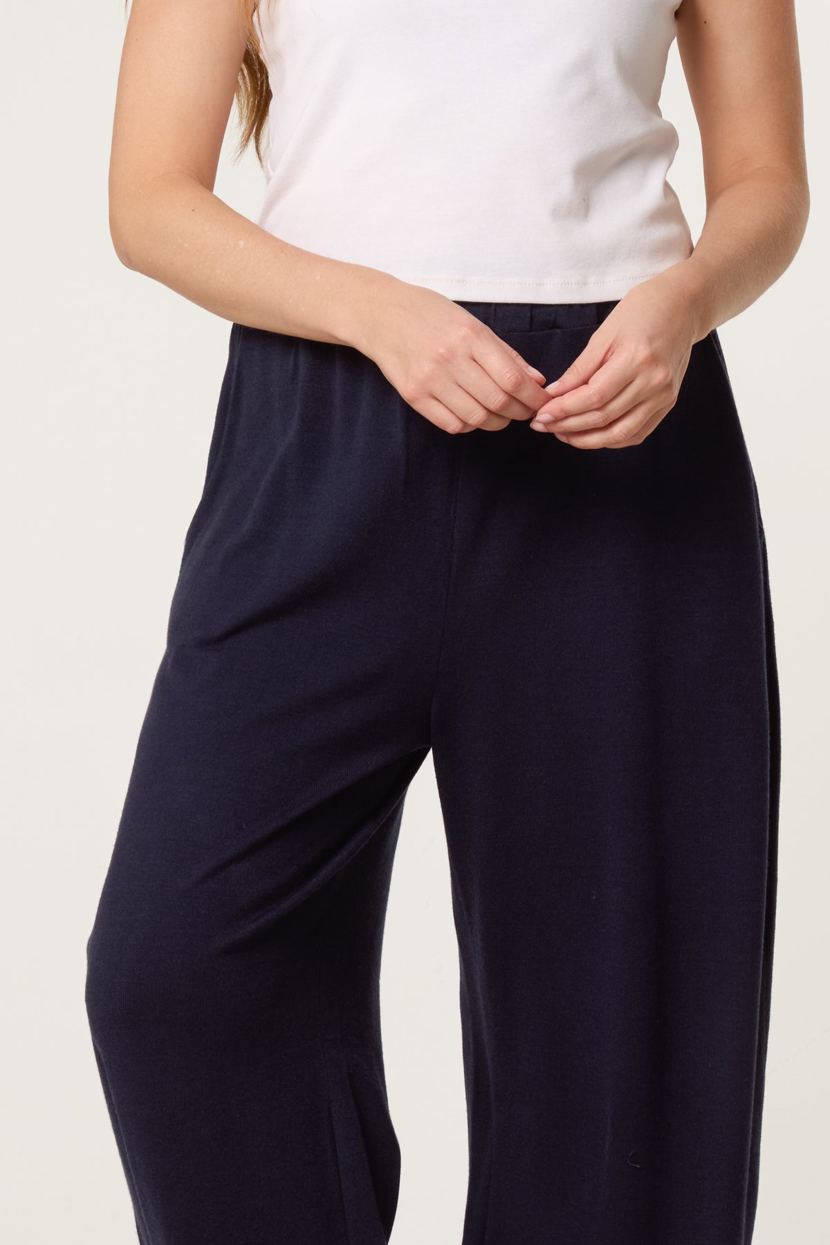 Wide Leg Knit Trousers