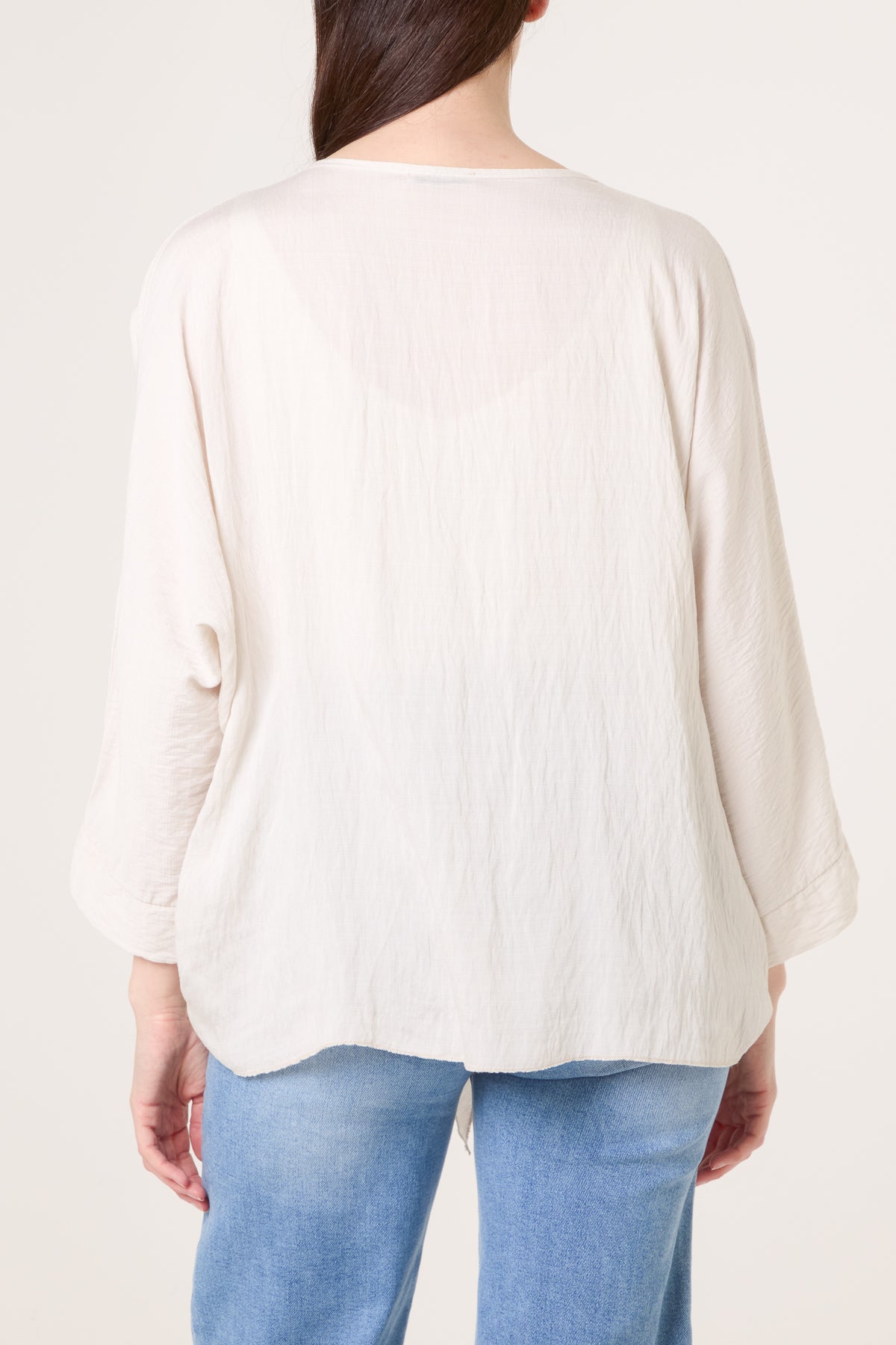 Front Knot Linen Kimono