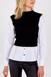 High Neck Knit Vest With Button Detail Undershirt