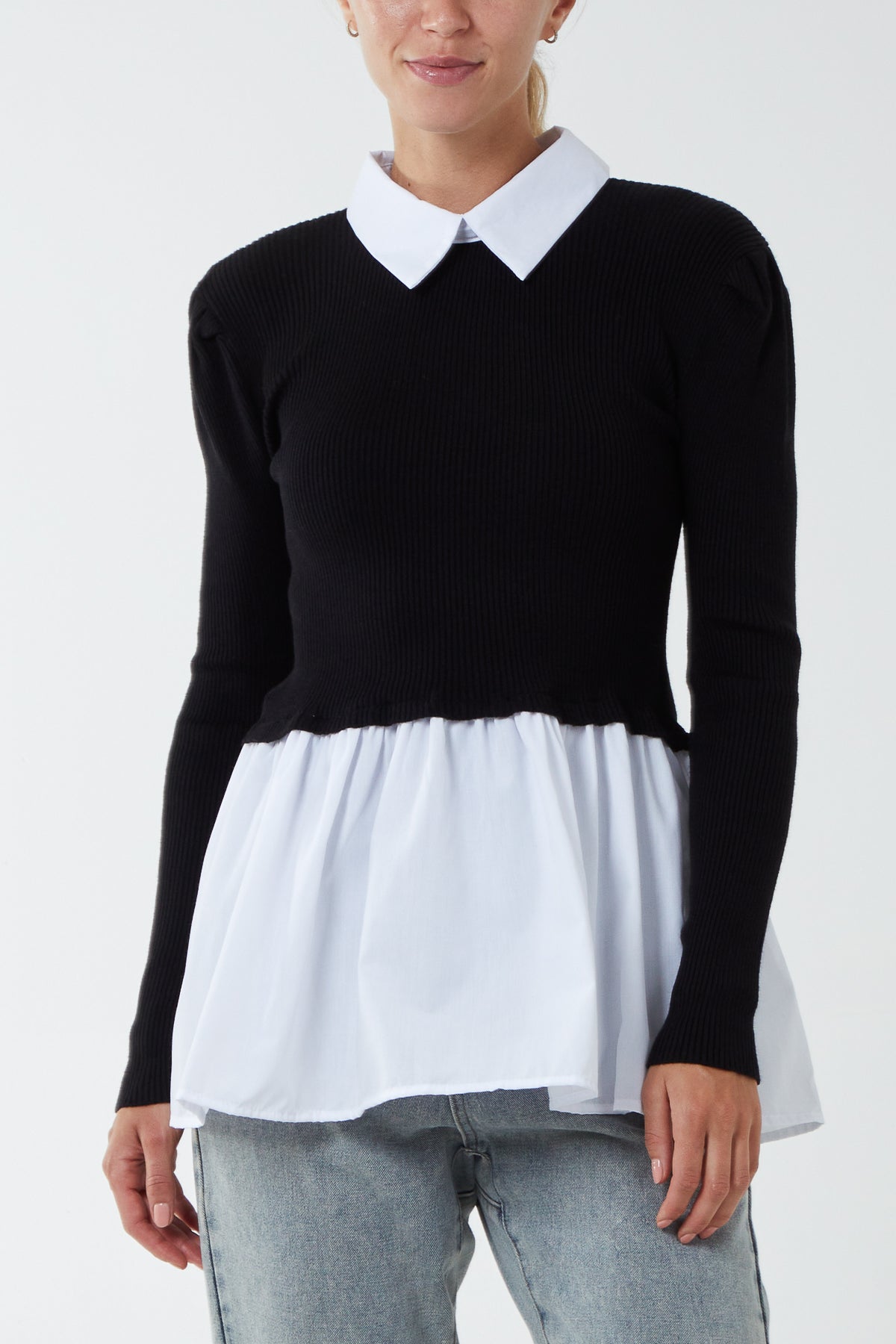 Peplum best sale shirt jumper