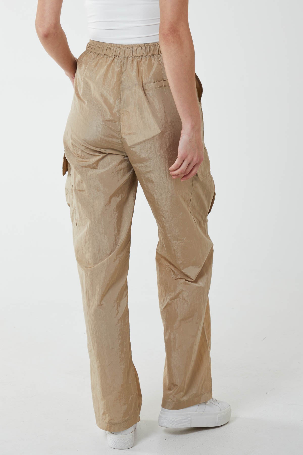 Tie Waist Parachute Cargo Trousers
