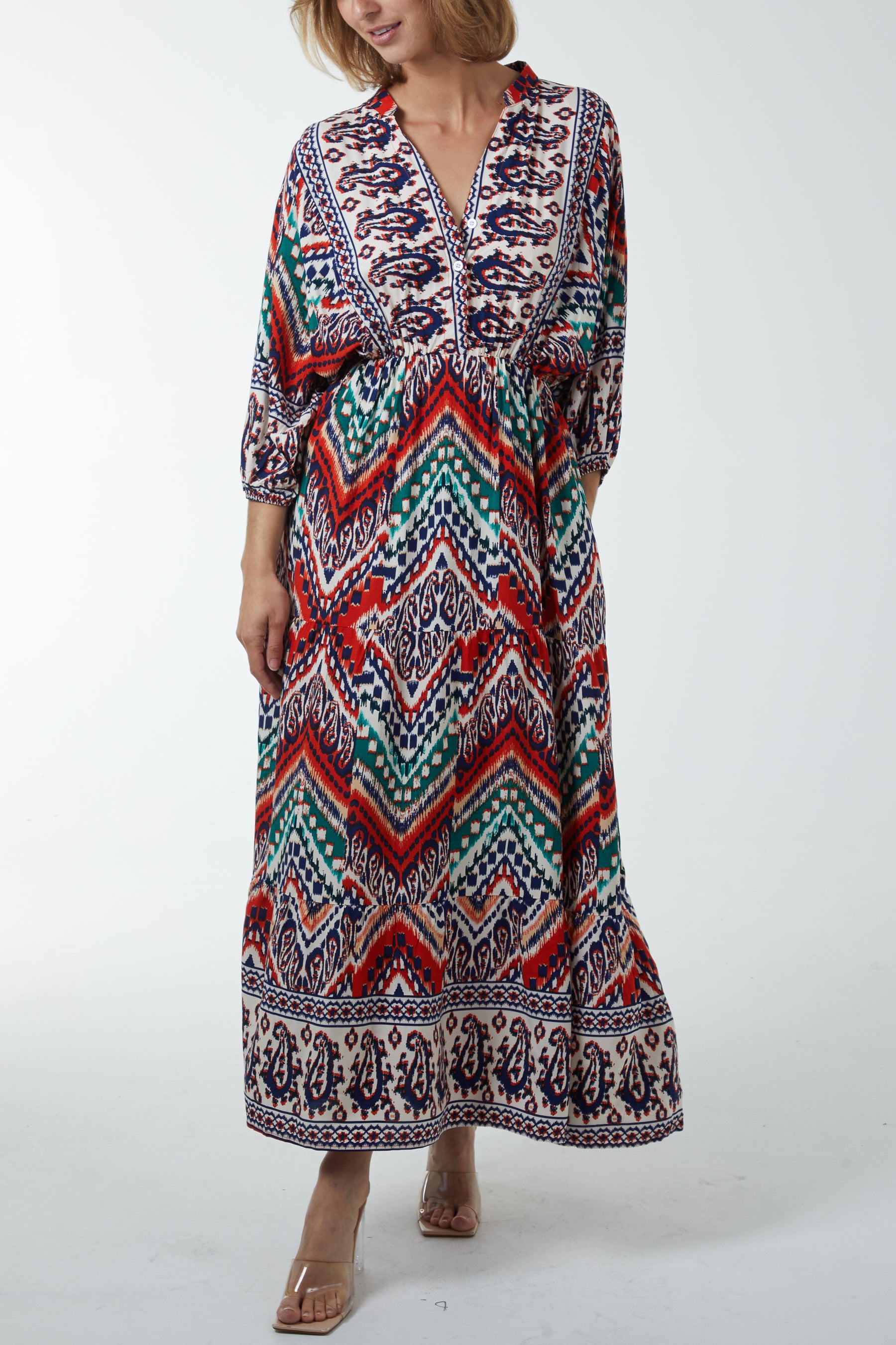 Aztec maxi jurk sale