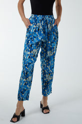 Foil Leaf Detail Capri Trousers