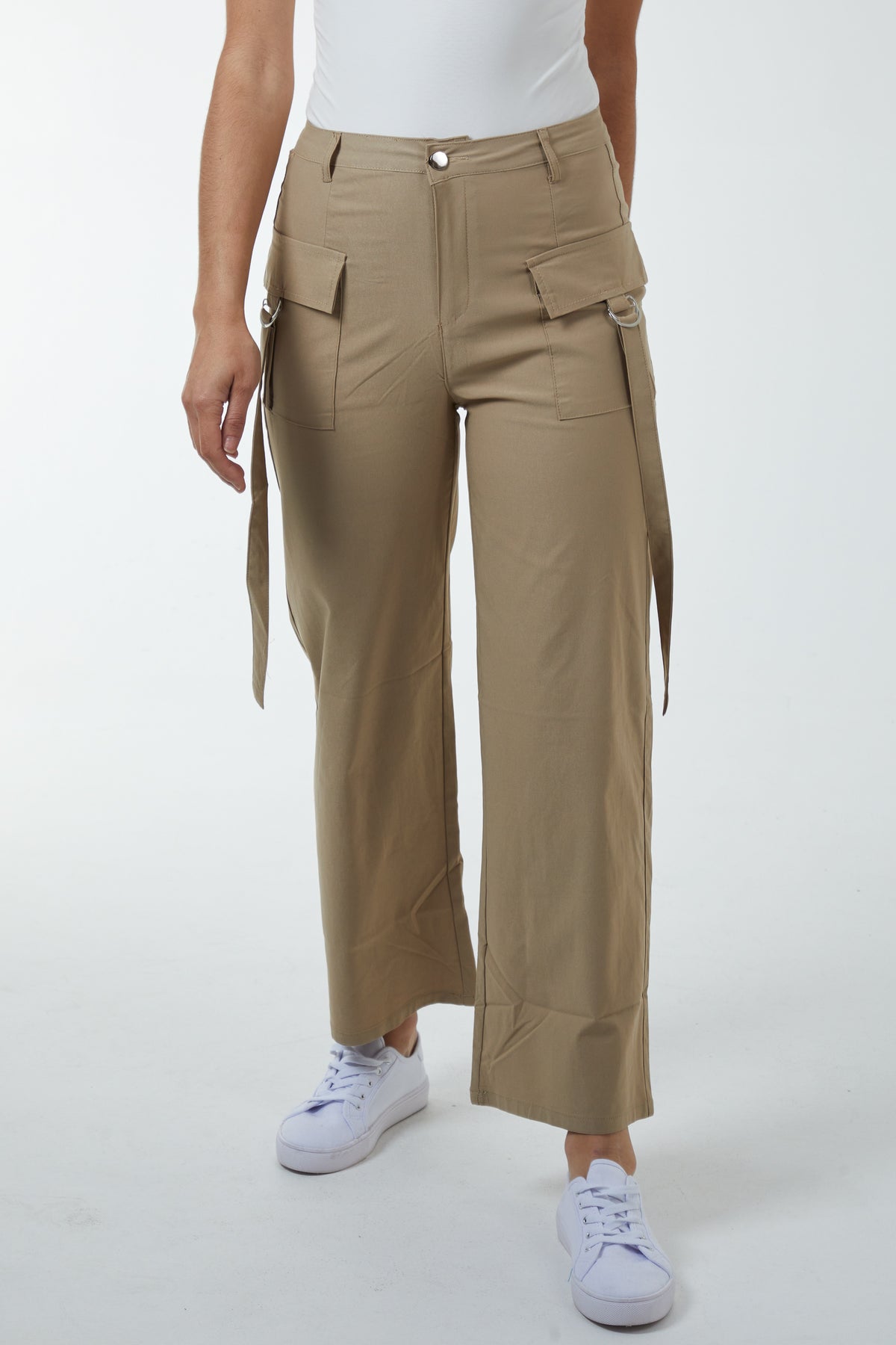 Metal Pocket Detail Utility Cargos