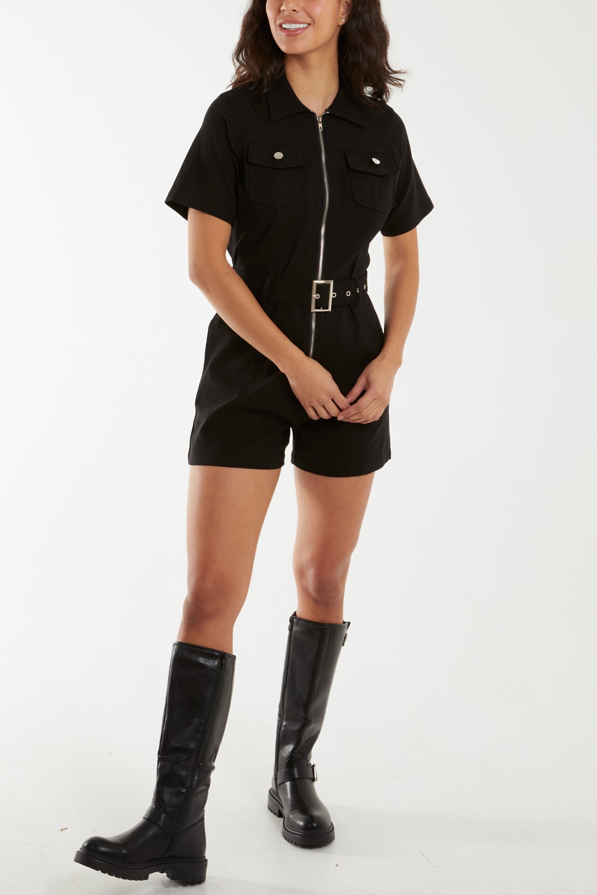 Cargo Pocket Belted Playsuit