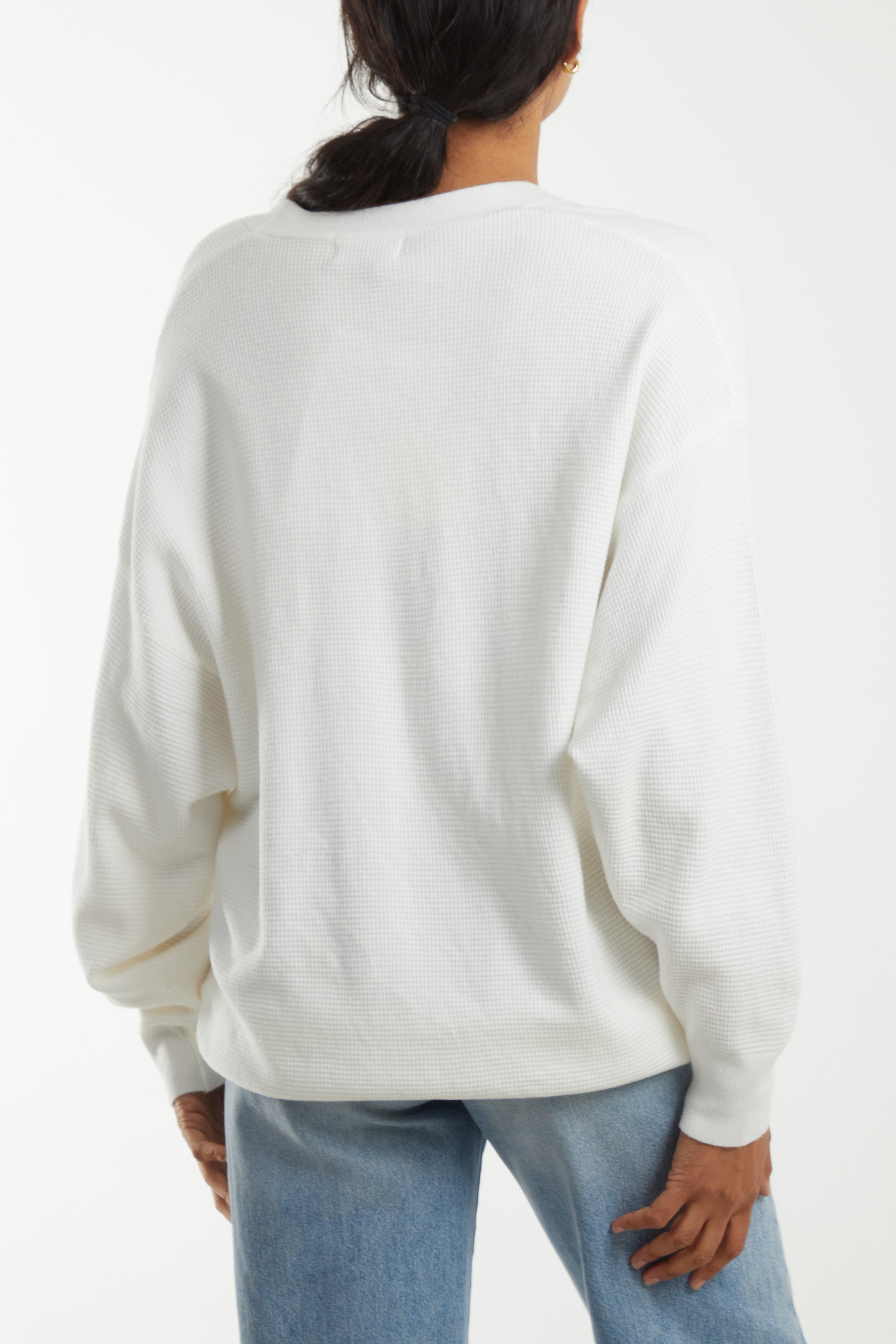 Relaxed Fit V-Neck Pocket Cardigan
