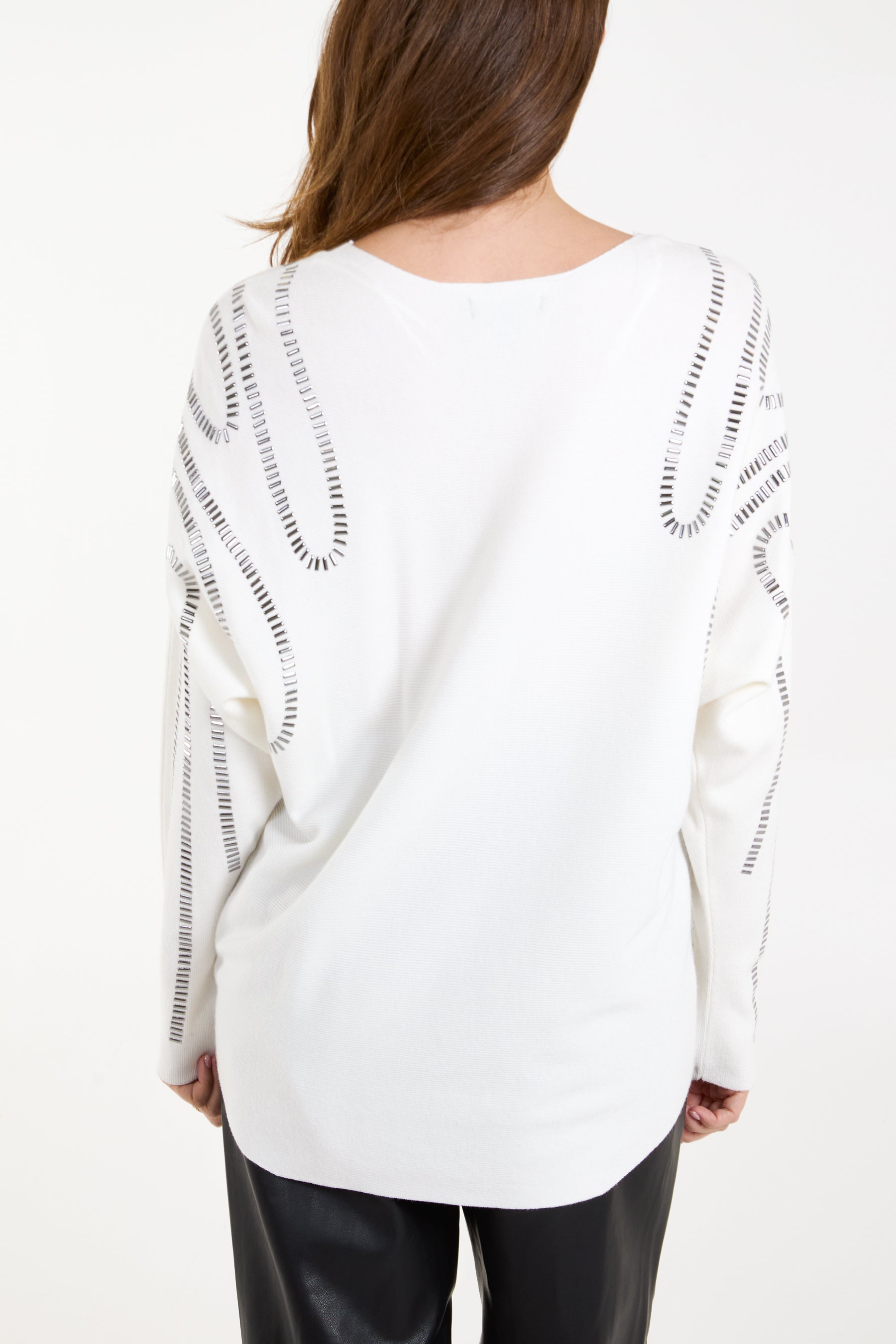 Embellished Shoulder Swirl Jumper