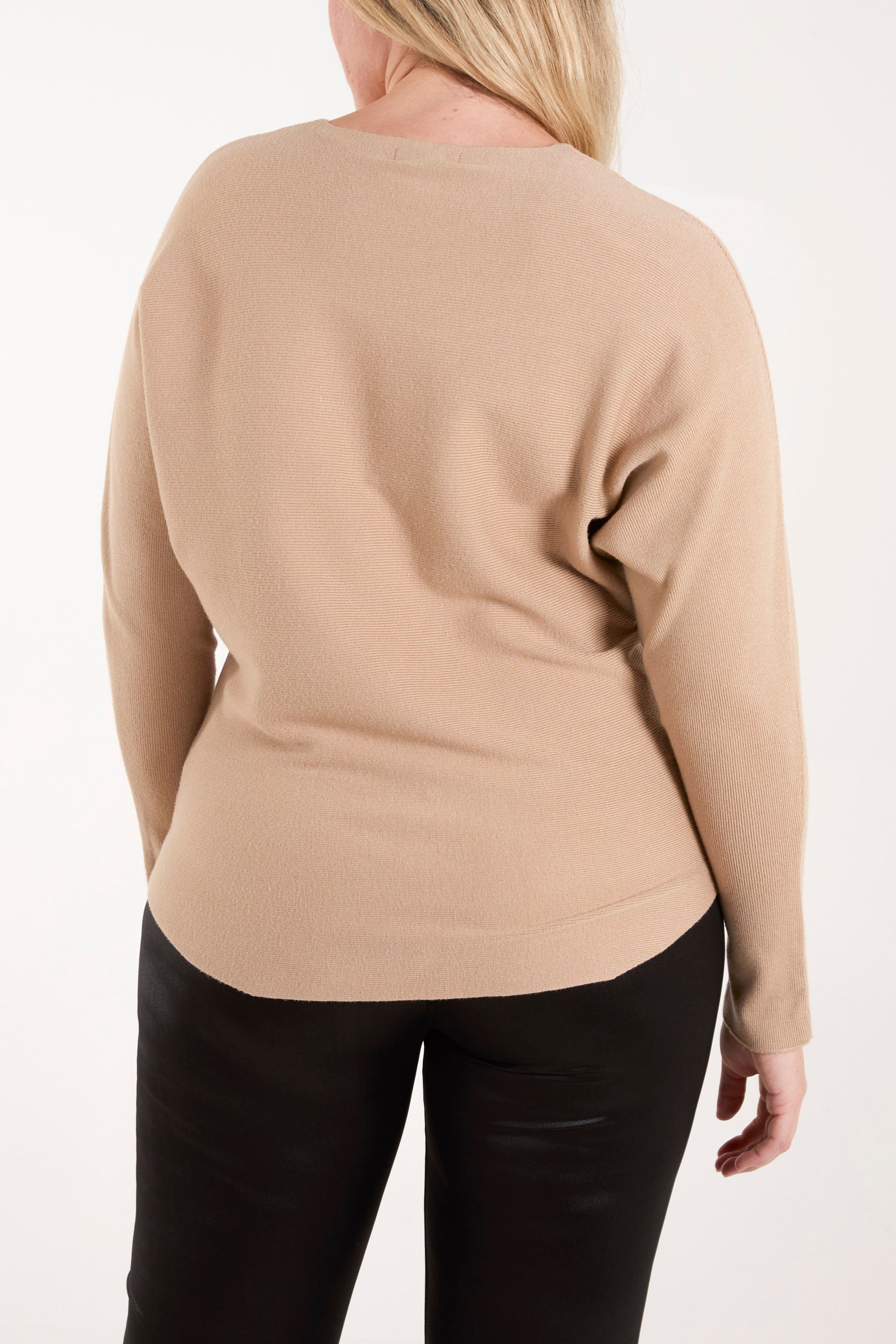 Batwing Sleeve Embellished Jumper