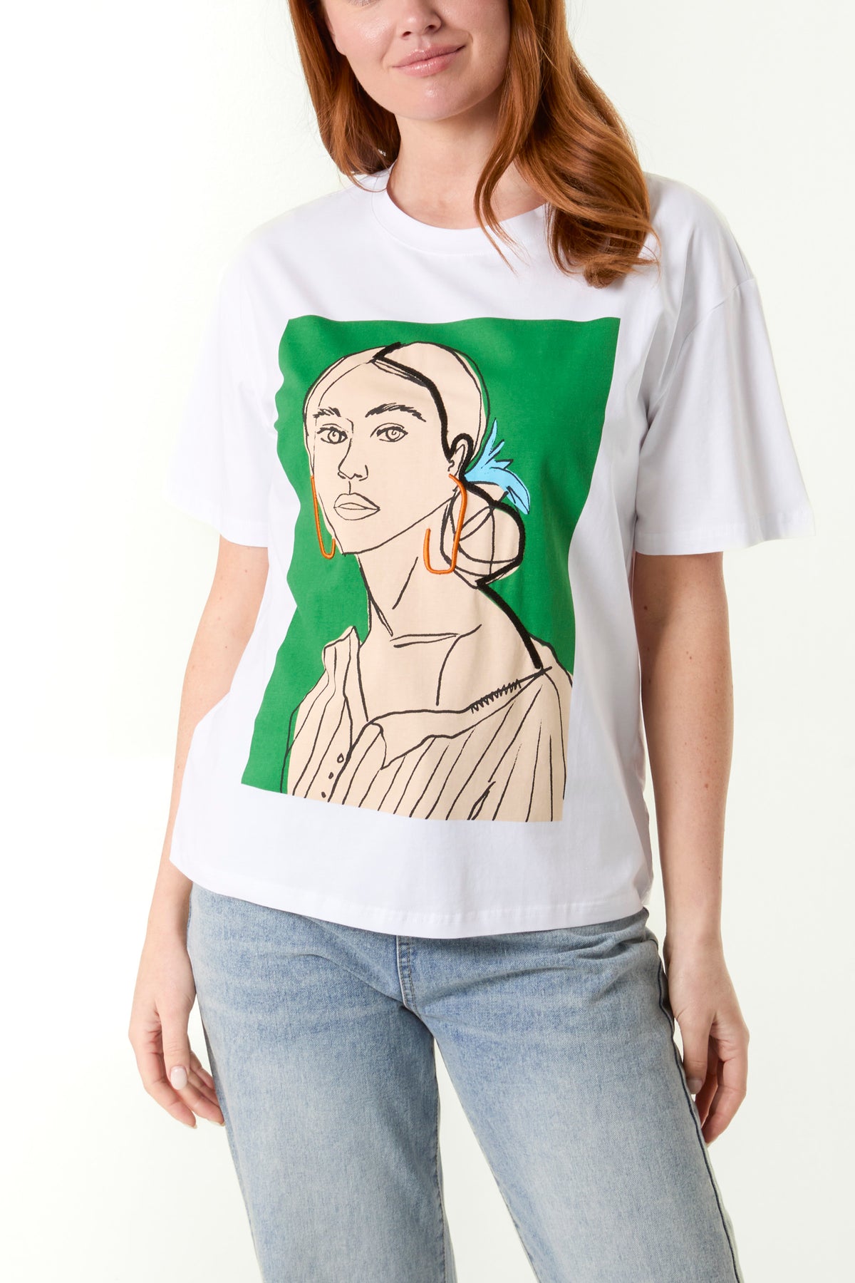 Abstract Girl Print T-Shirt