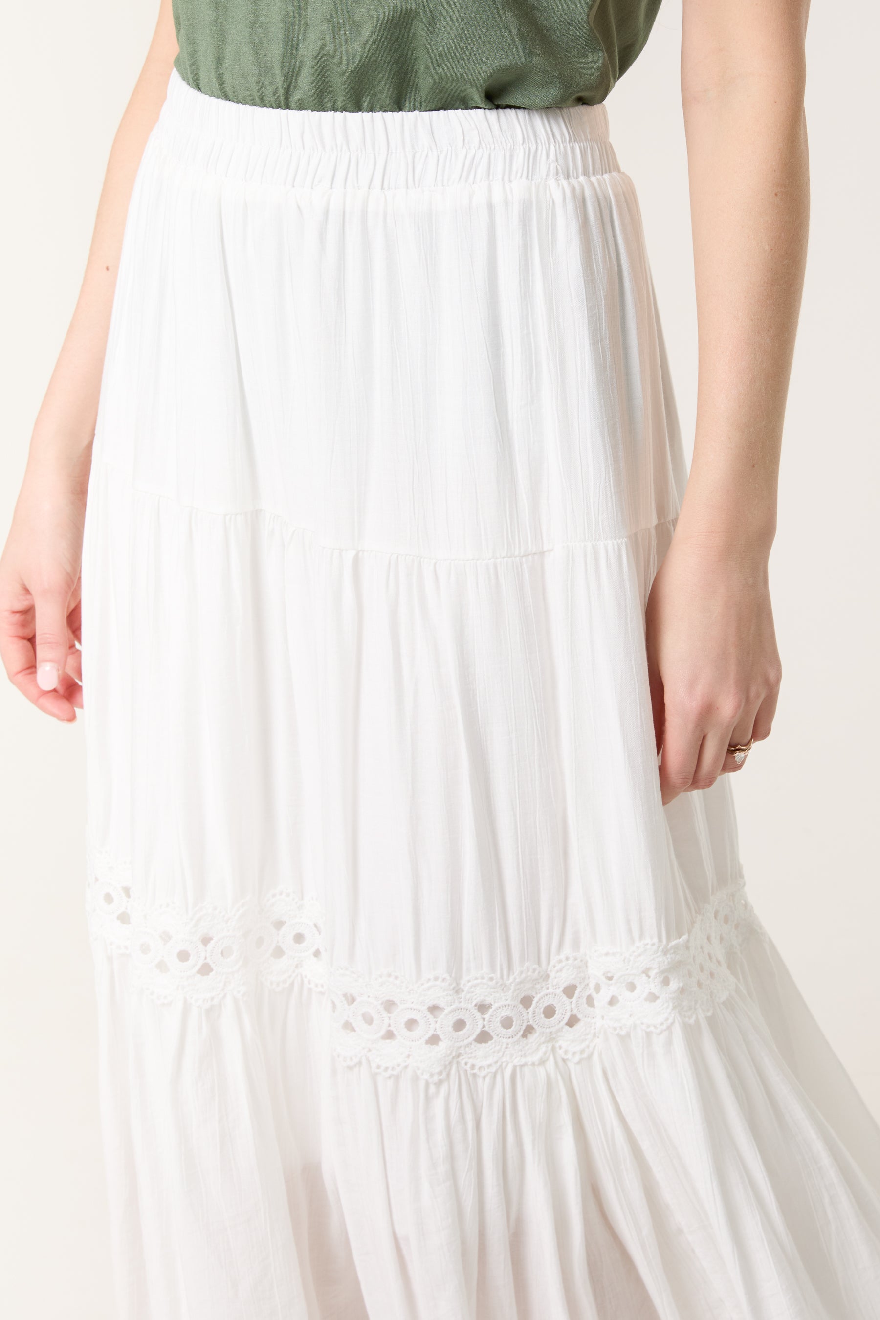 Crochet Tiered Maxi Skirt